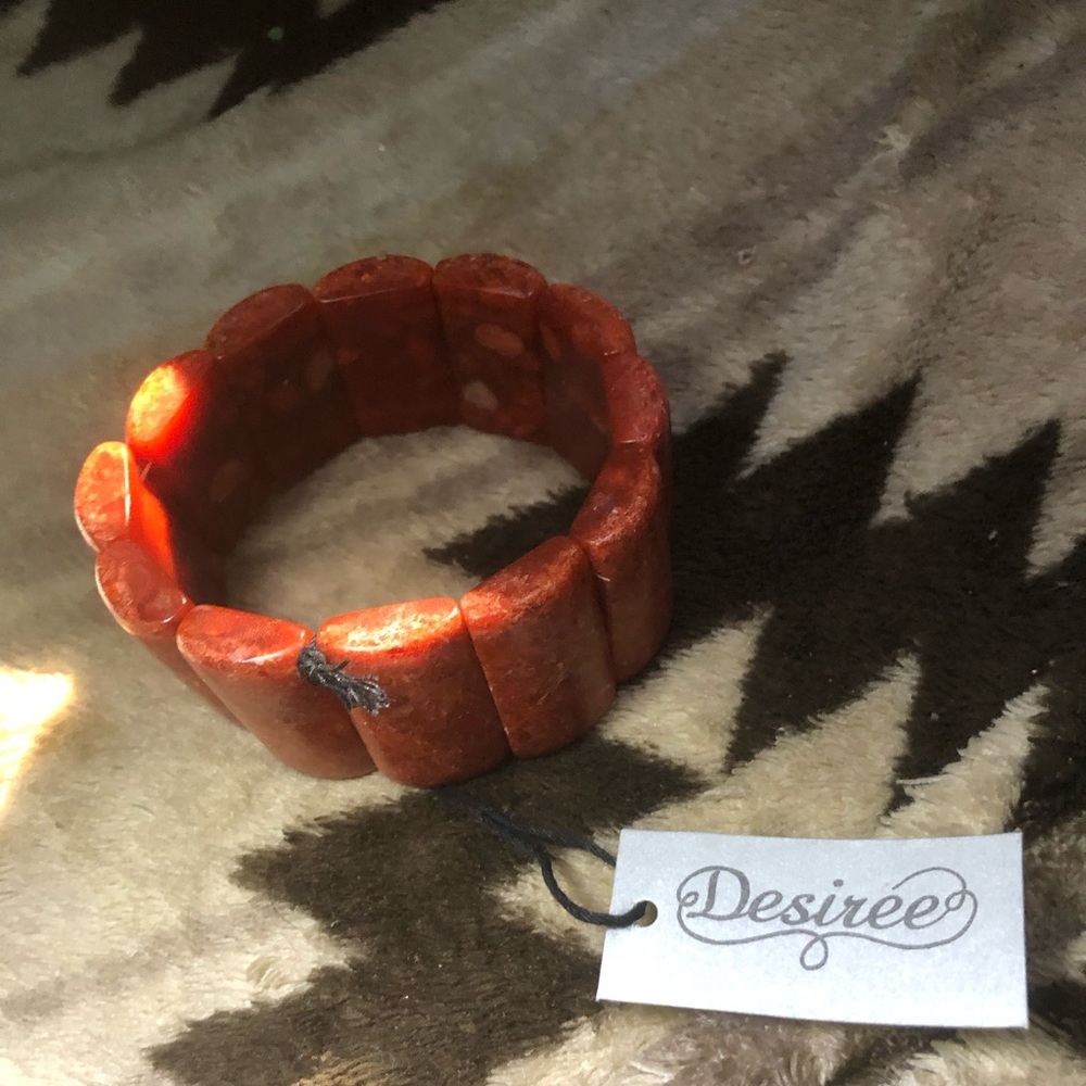 4-sale Desiree Sponge Coral Stretch Bracelet- 613 $35 or $30 w/offer
